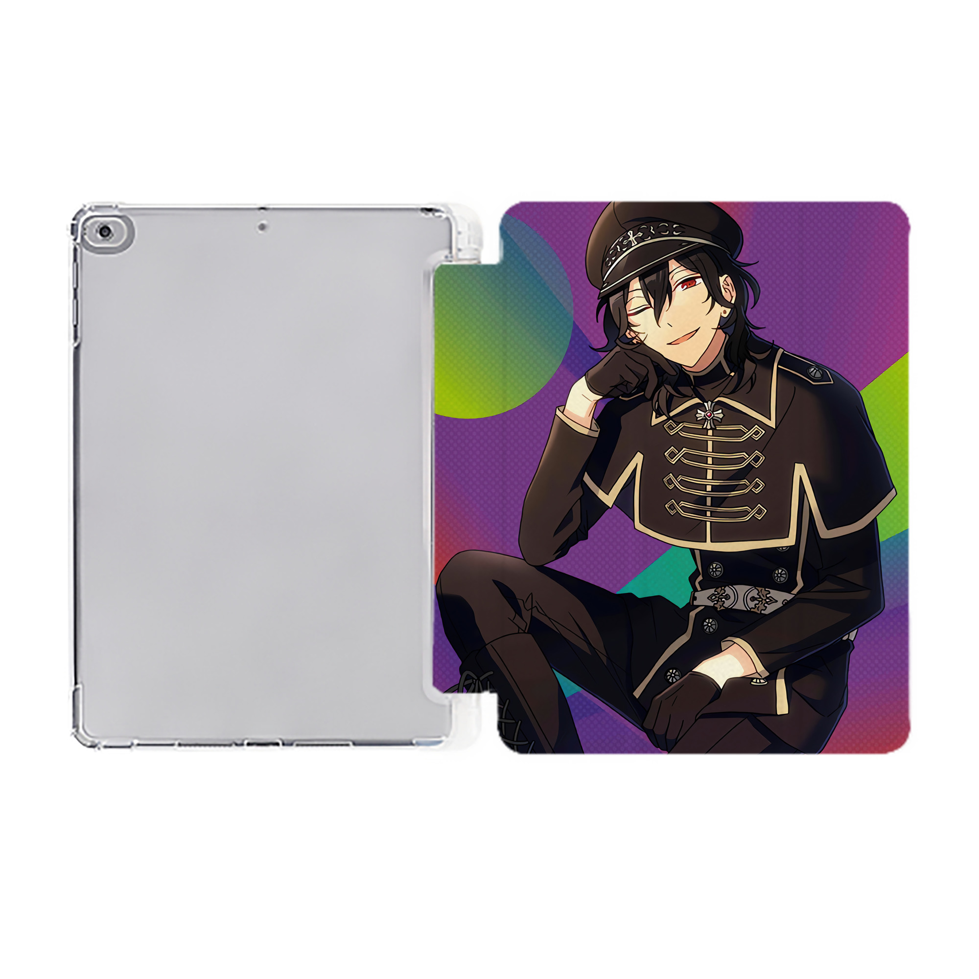 （画像用） あんさんぶるスターズ! Ensemble Stars IPad ケース ペン収納付き 三つ折りスタンド PUレザー×シリコン 対応機種9.5/10.5/10.9インチ